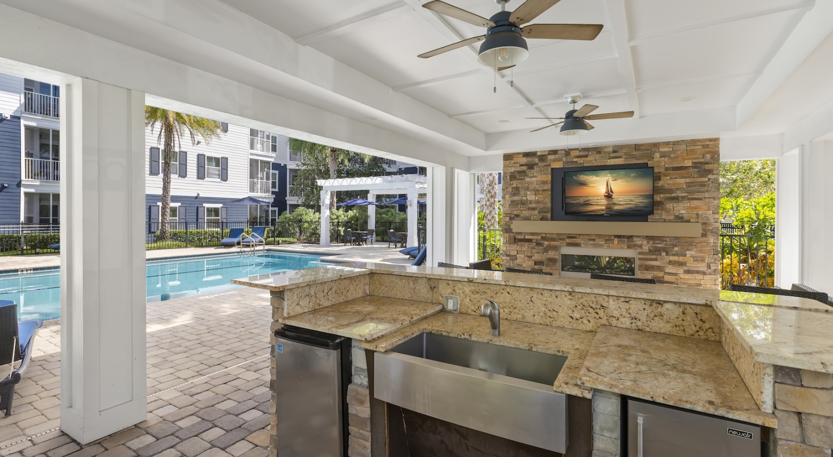 The essence of exceptional living an outdoor grilling area