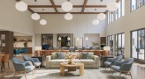 Beautiful clubroom with lounge seating
