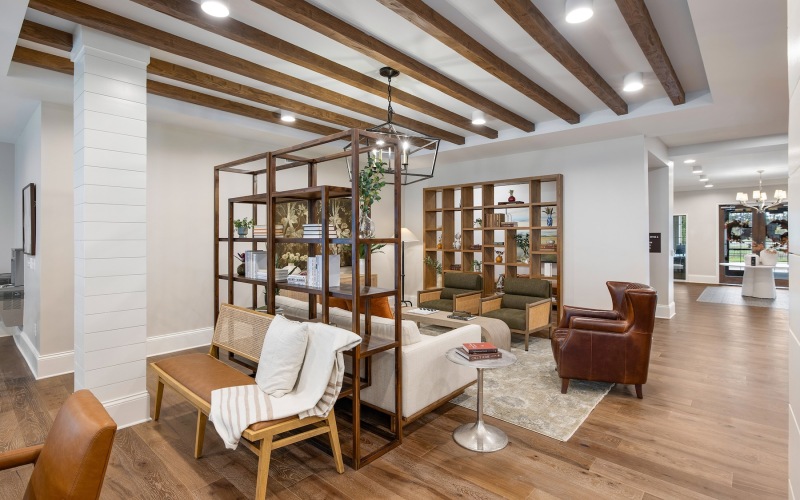 a resident clubroom with lounge seating