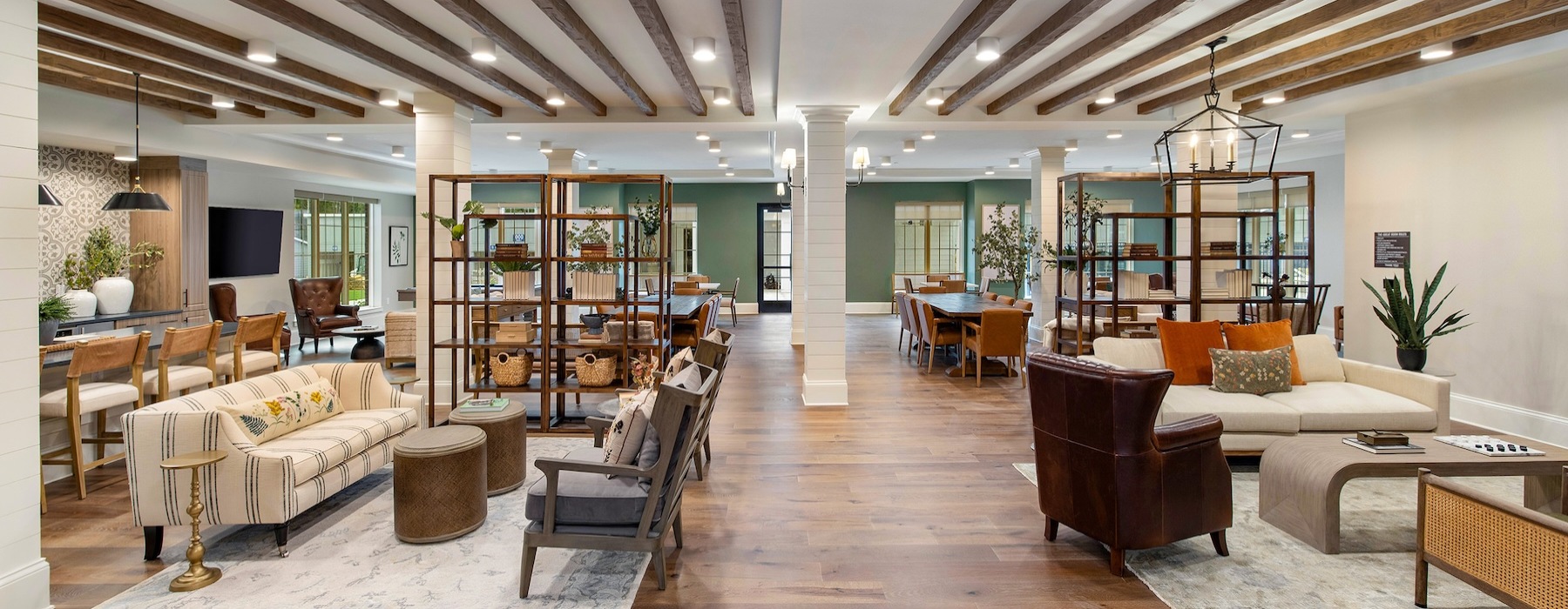 Beautiful clubroom with lounge seating