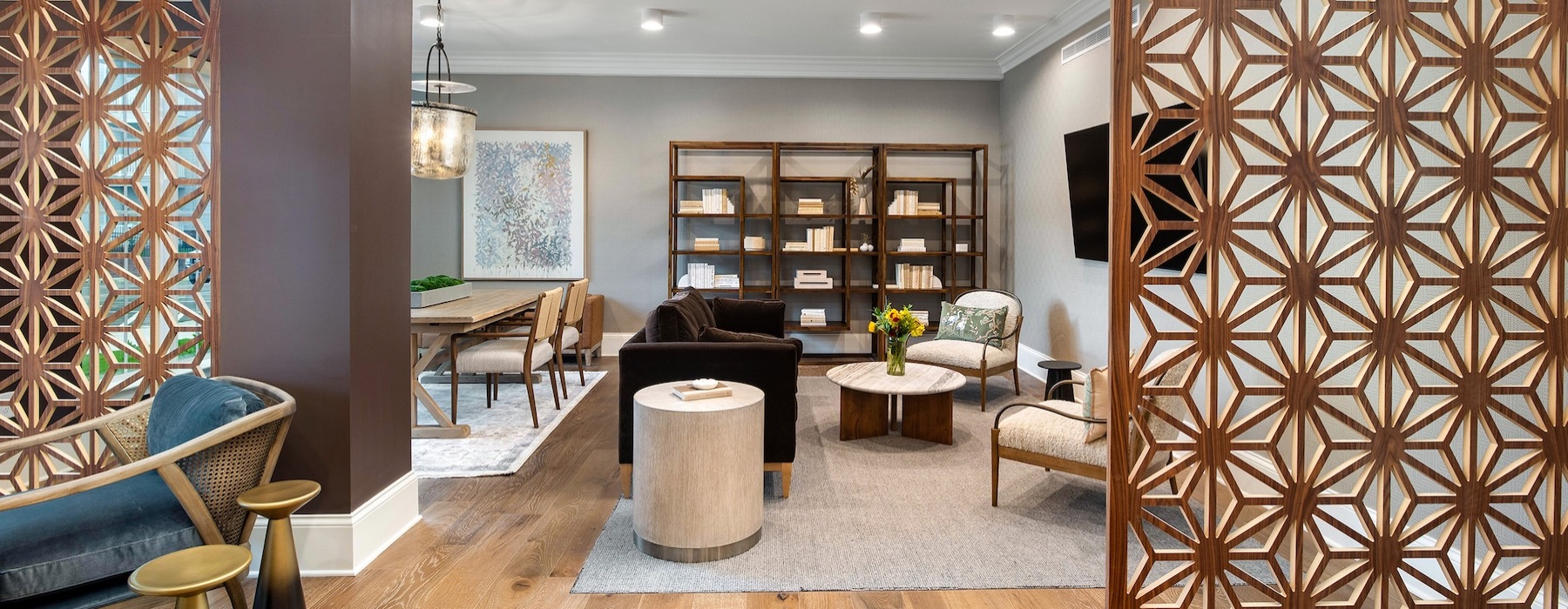 Beautiful clubroom with lounge seating