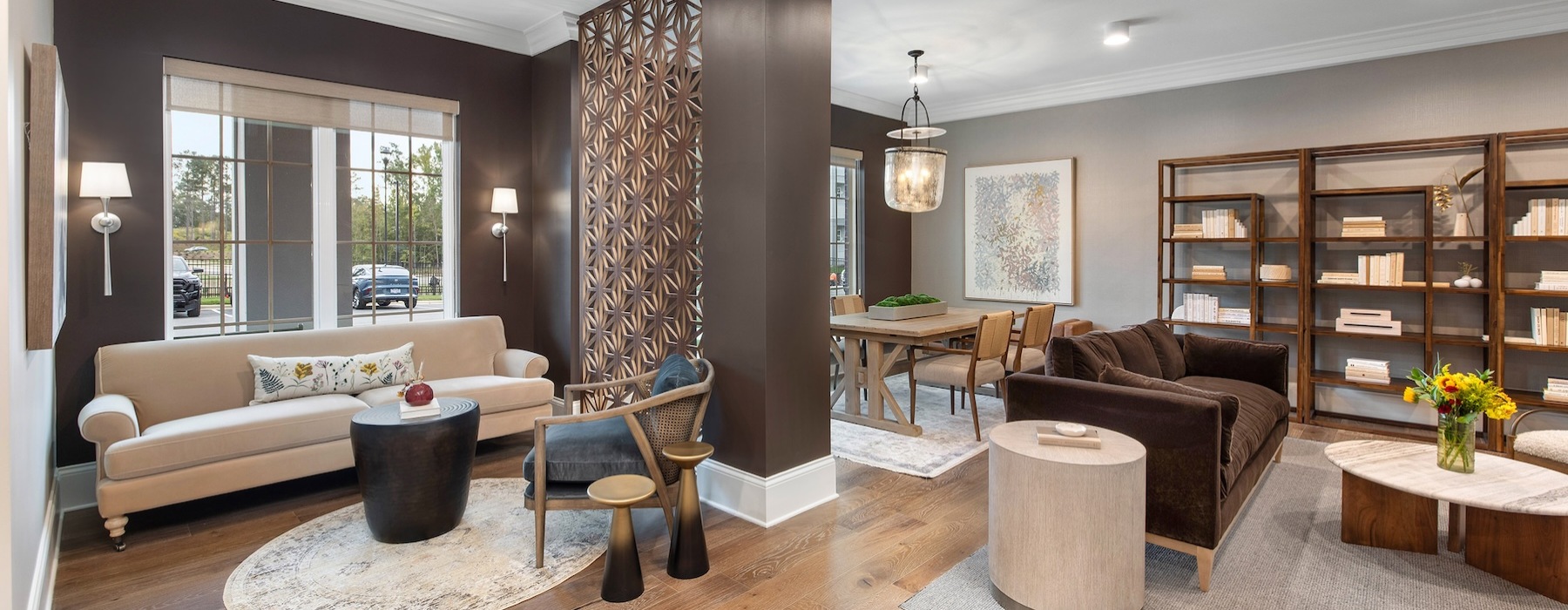 Beautiful clubroom with lounge seating