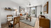 Open space living area with natural lighting