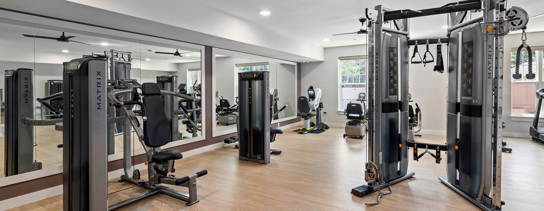 gym with exercise equipment