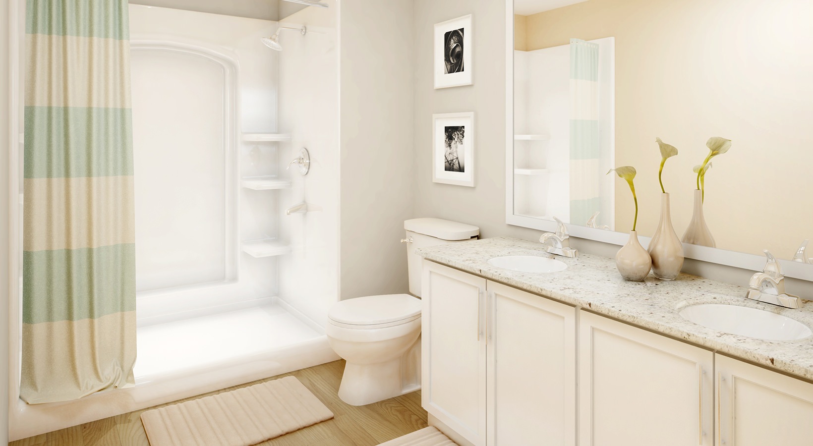 Spacious bathrooms with everything you need Bath