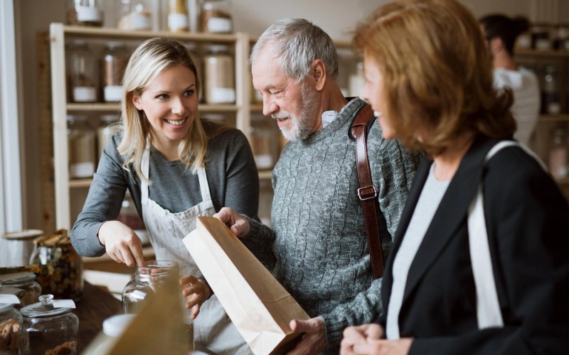 a few people shopping together
