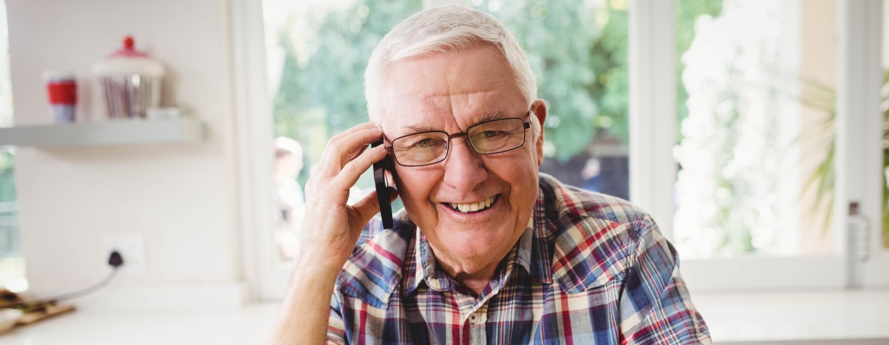a man on a phone