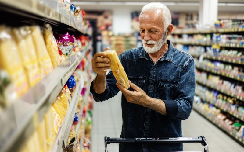 Vibrant community life with a variety of shopping options a person grocery shopping