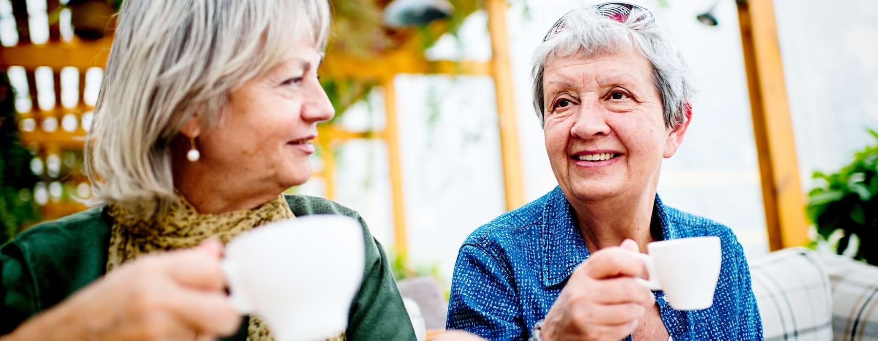two women having tea
