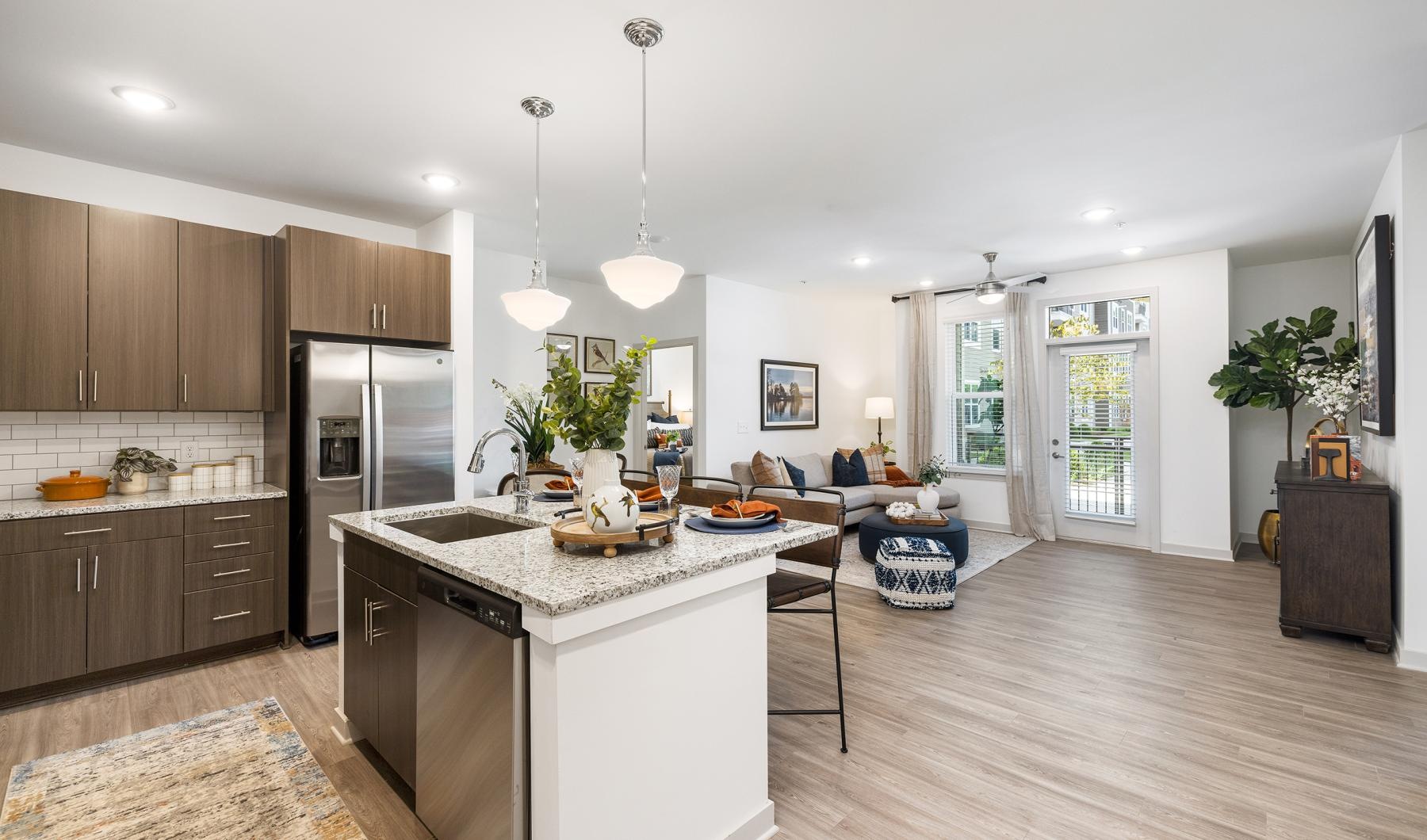 Beautiful living areas to match your lifestyle a kitchen with a large island