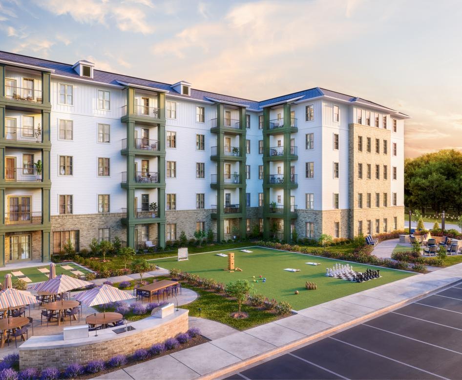 a large building with many windows