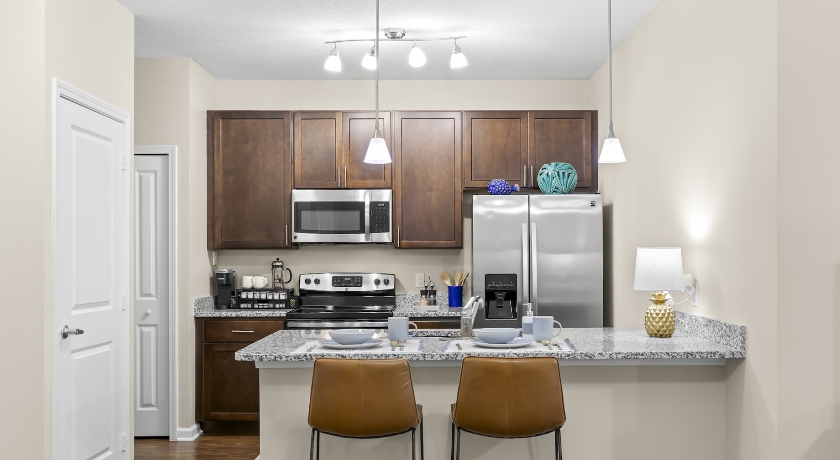 Spacious kitchens with thoughtful details Well-lit kitchen with ample counter space
