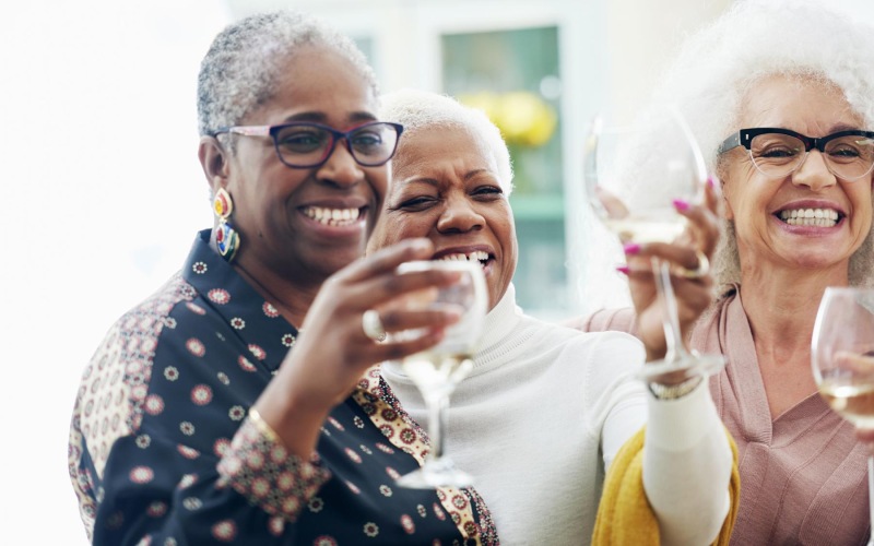 Find your perfect fit at Album Union Village a group of people drinking wine