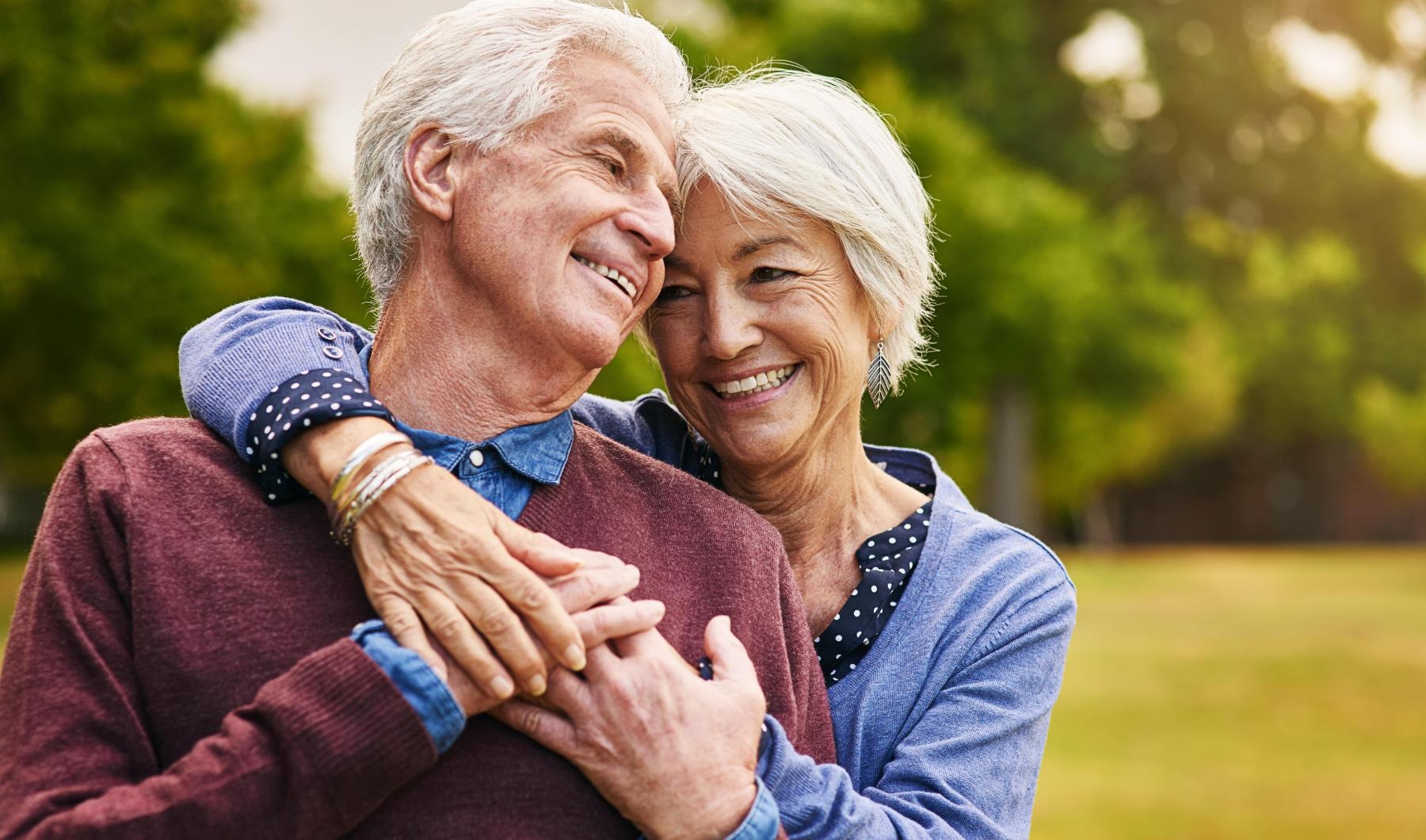 a man and woman hugging
